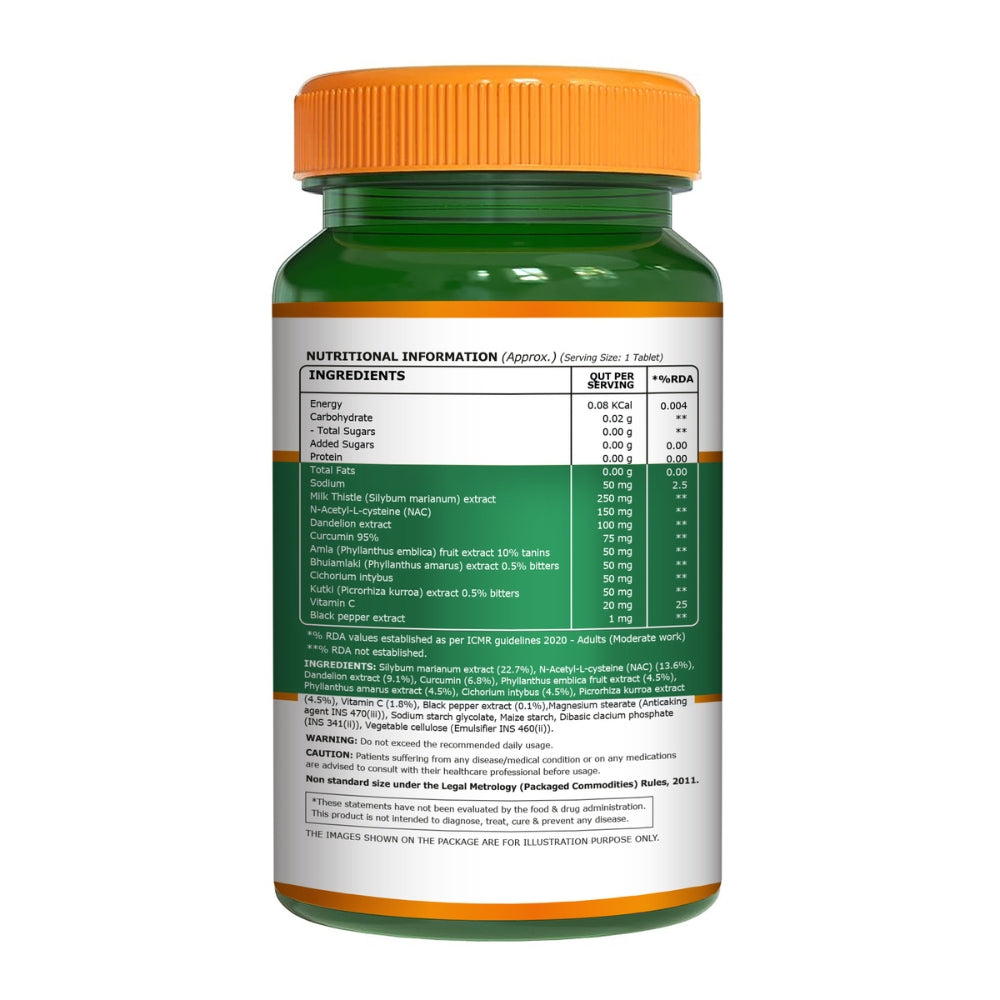 Milk Thistle Silymarin 1100mg Tablets | Liver Cleanse & Detox Support Formula | 120 Tablets