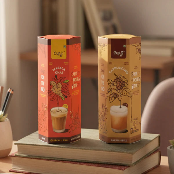 CupJi Green Tea Festive Gift Box | Pack of 4| 20 Cups