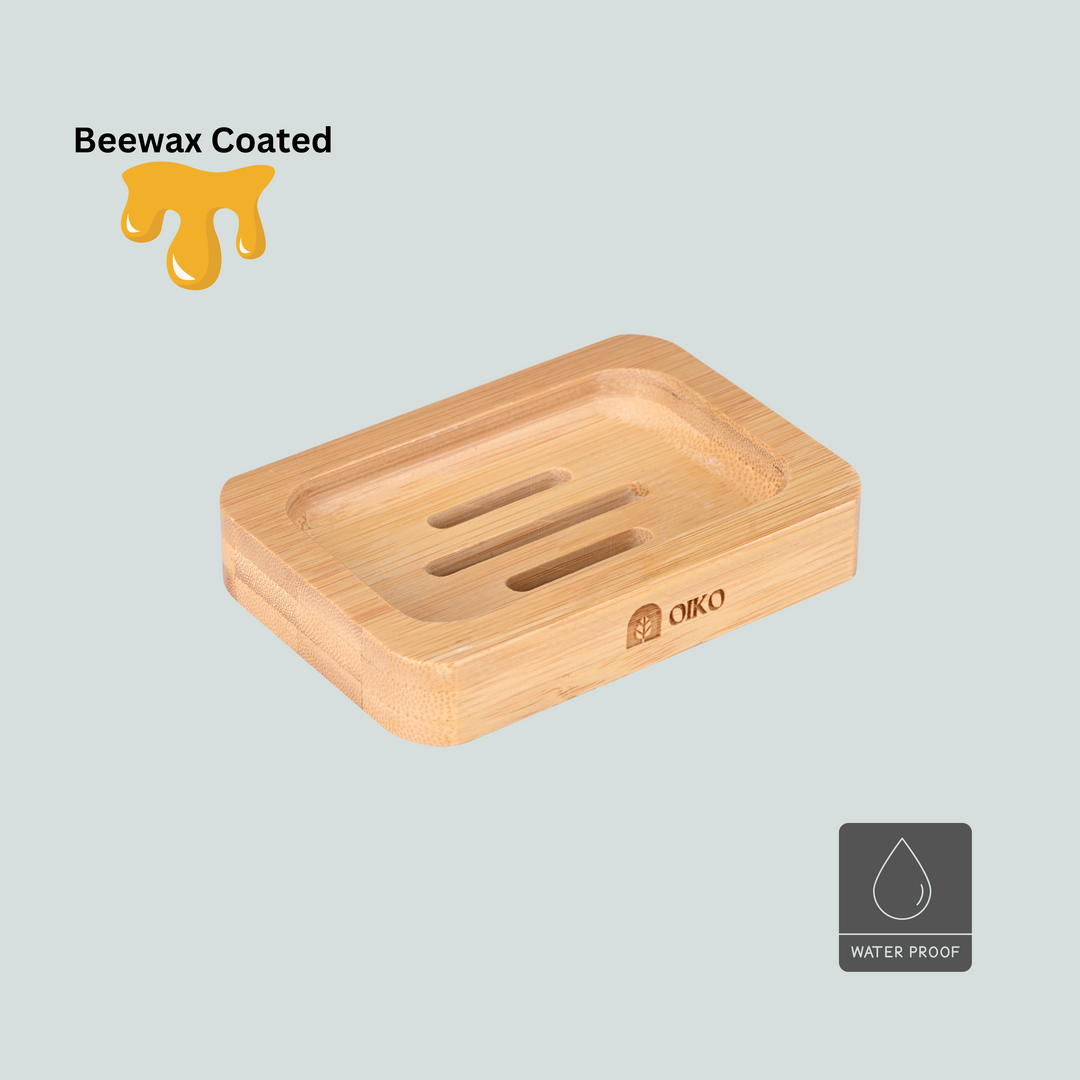 OIKO Bamboo Soap Holder | Minimalist Elegance |Durable & Water-Resistant