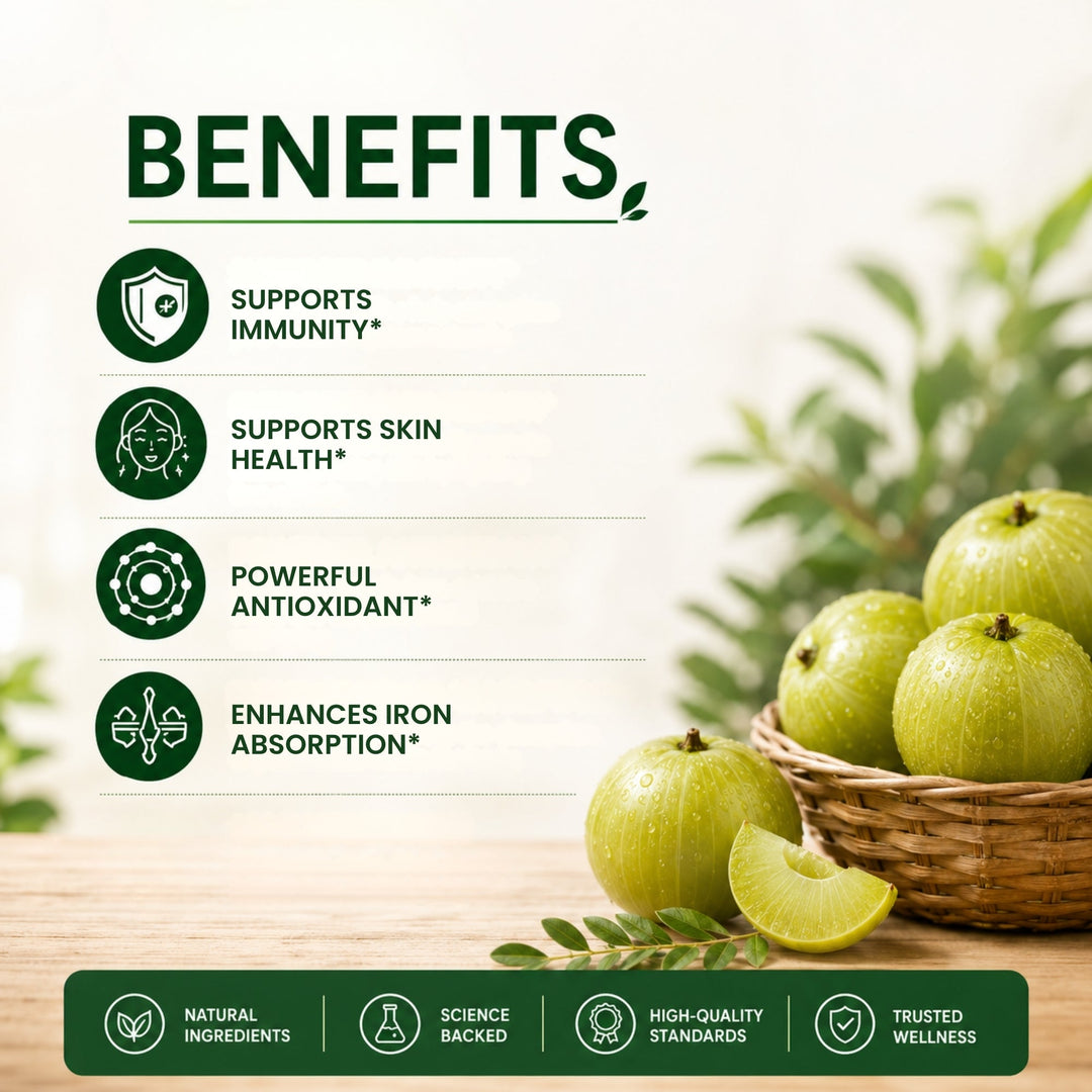 Vitamin C with Amla Extract + Zinc Supplement | Boost Immunity | Support In Skin & bone Health - 60 Veg Tablets