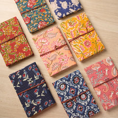 Ecokari Hand-Block Printed Pocket Diary Set | Handmade Paper