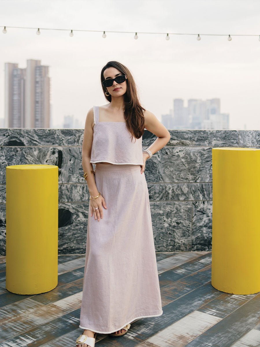 LINEN SKIRT CO-ORD SET