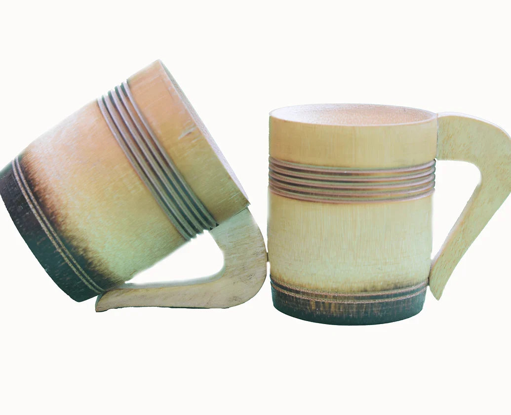 Handmade Bamboo 3 inch Tea Cup with Smoked Finish