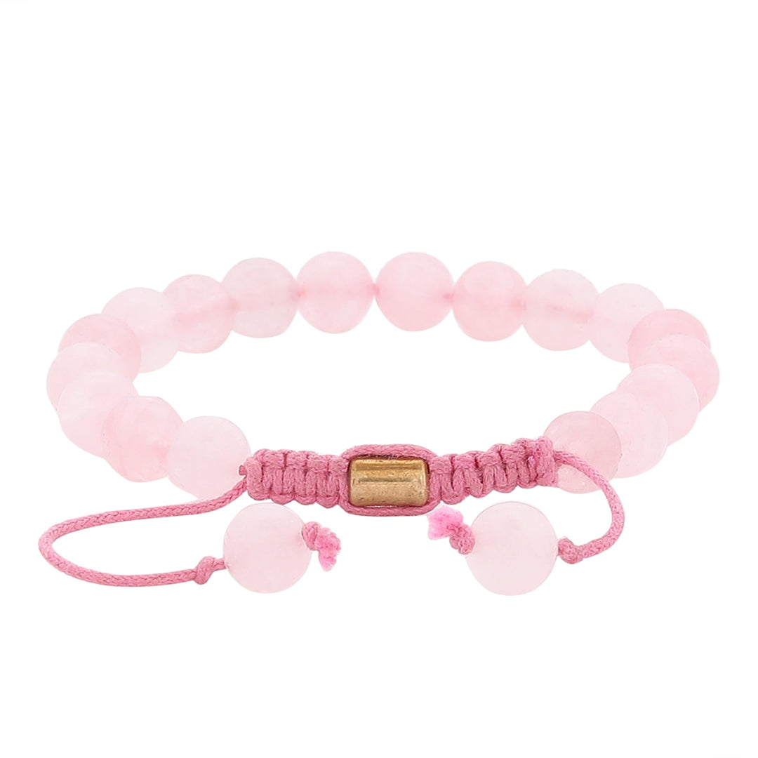 Bamboology Trends Real Rose Quartz Healing Bracelet For Love, Compassion, Emotions & Relationships