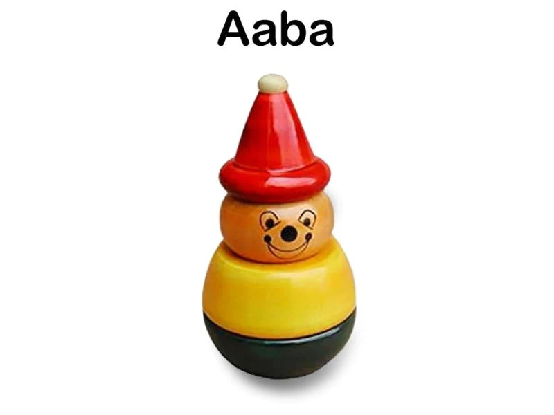 Fairkraft Creations Aaba Wooden Stacker | Yellow, 3 Pieces