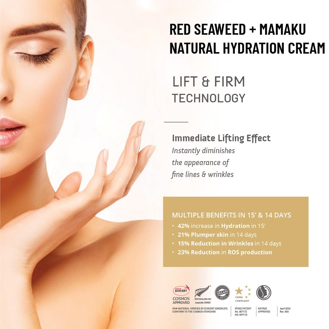 Red Seaweed + Mamaku Hydration Cream | Natural Face Cream for Glowing Skin