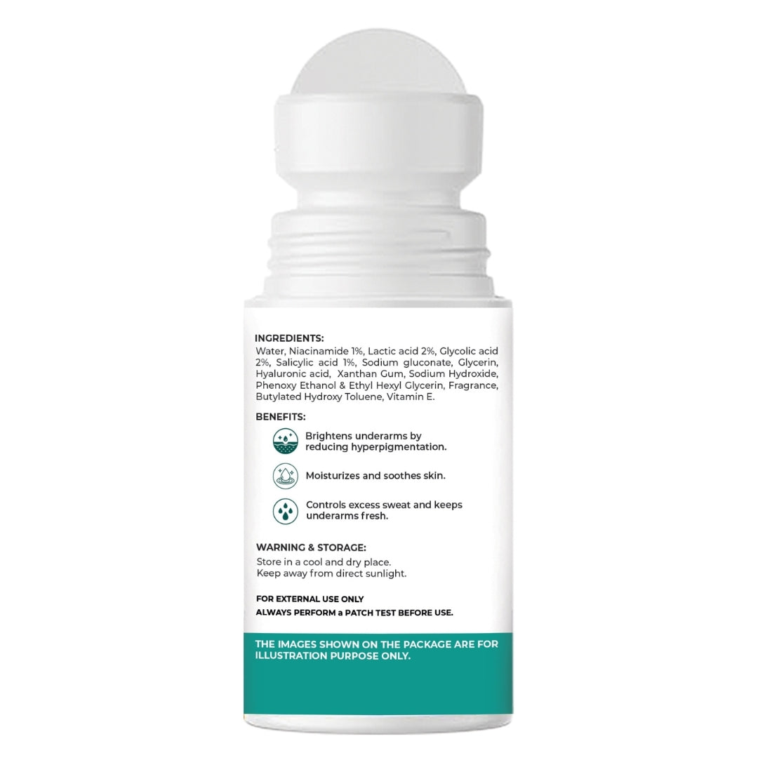 Pure Nutrition 5% AHA-BHA Under Arm Roll On – Aqua Fresh Fragrance (50 ml)