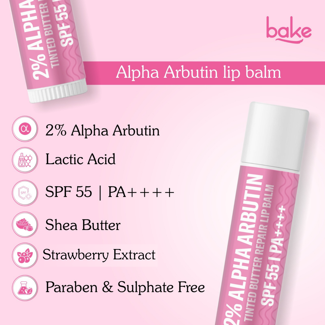 2% Alpha Arbutin Tinted Butter Brightening Lip Balm SPF 55 PA++++