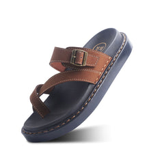 Monkstory Cosmopolitan Cross Strap Toe Ring Chunky Sandals – Dark Tan