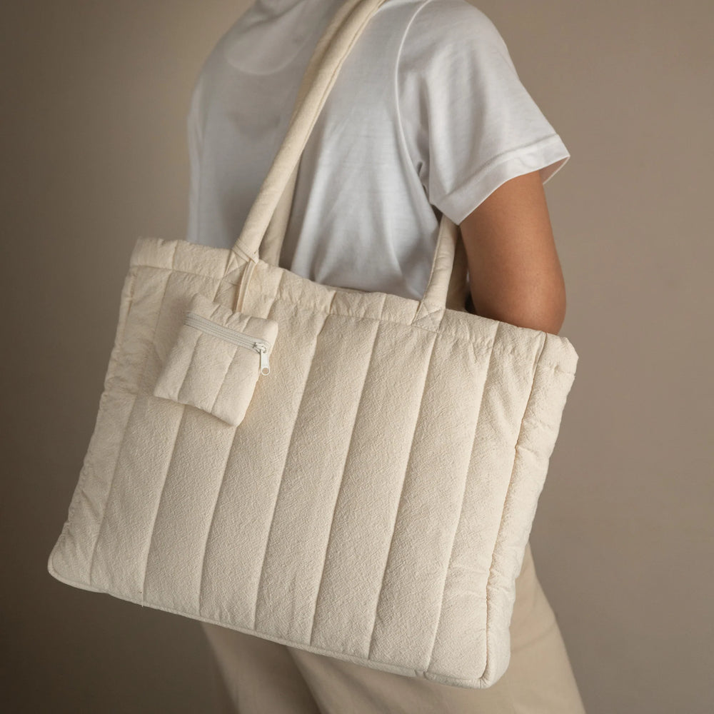 Akiiko Crinkle Stripe Tote Bag
