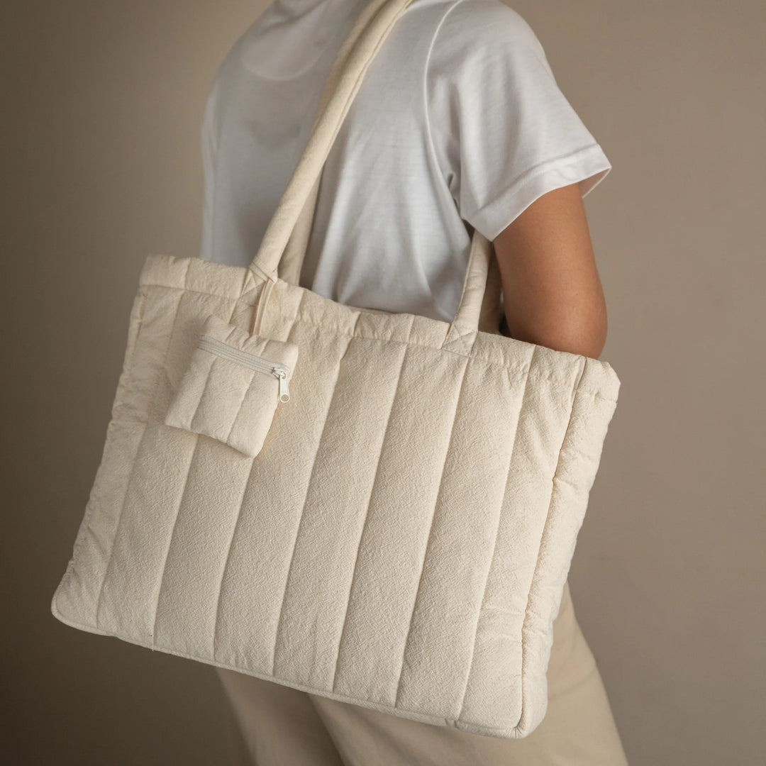 Akiiko Crinkle Stripe Tote Bag