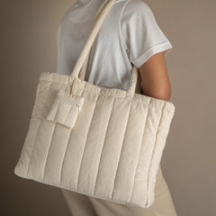 Akiiko Crinkle Stripe Tote Bag