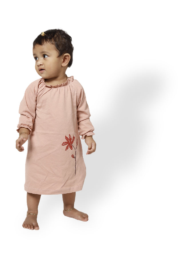 BabbleTym A-Line Floral Print Frock Set