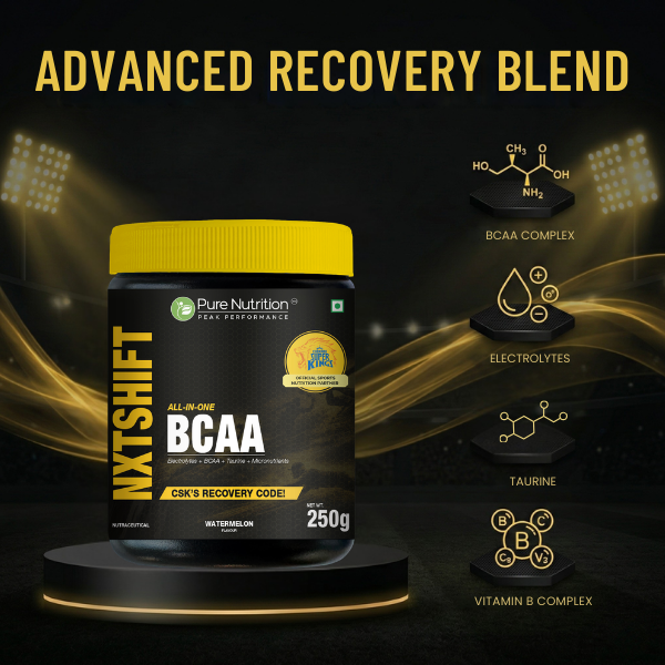 Peak Performance All-in-One BCAA Powder | 2:1:1 BCAA + Electrolytes + Taurine + Micronutrients | Watermelon Flavour| Orange Flavour| 250 g