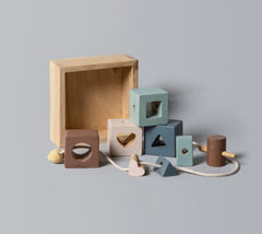 BIRCH & BUG Shapes Lacing toy