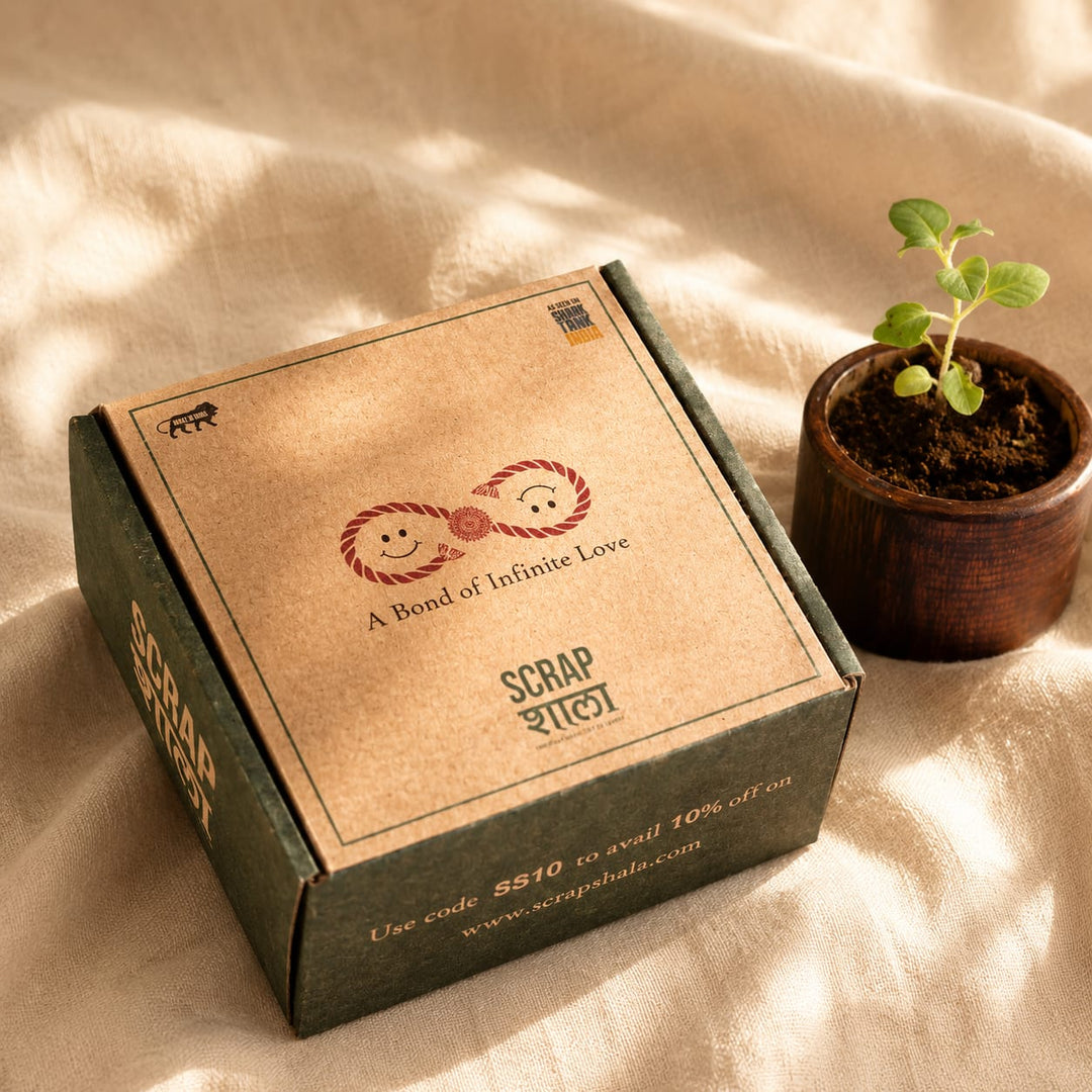 Nazarbattu Bhaiya Bhabhi Grow Box | Eco-Friendly Plantable Rakhi Gift Hamper 2026 | Sustainable Rakhi Lumba Set with Seeds & Planter