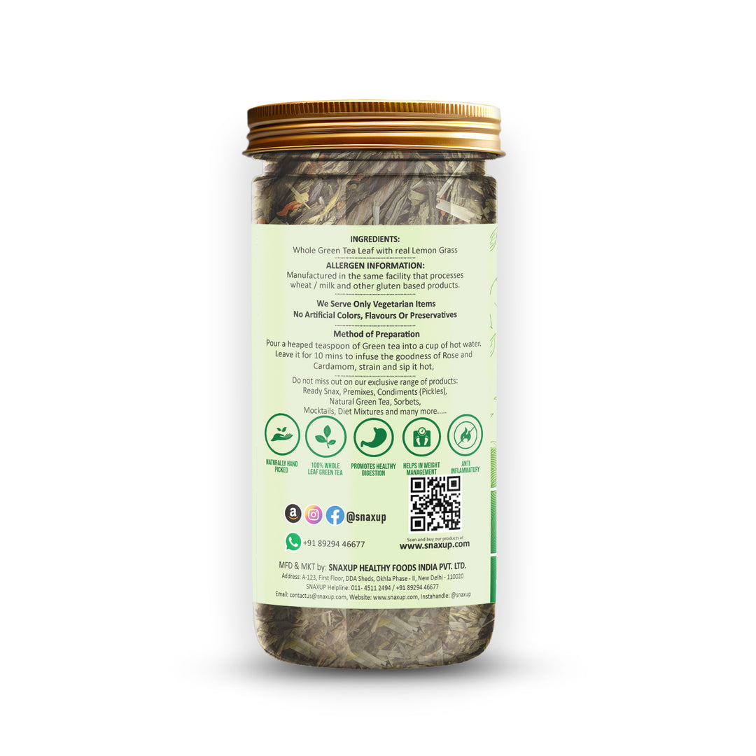 Snaxup Green Tea With Lemon Grass Tea