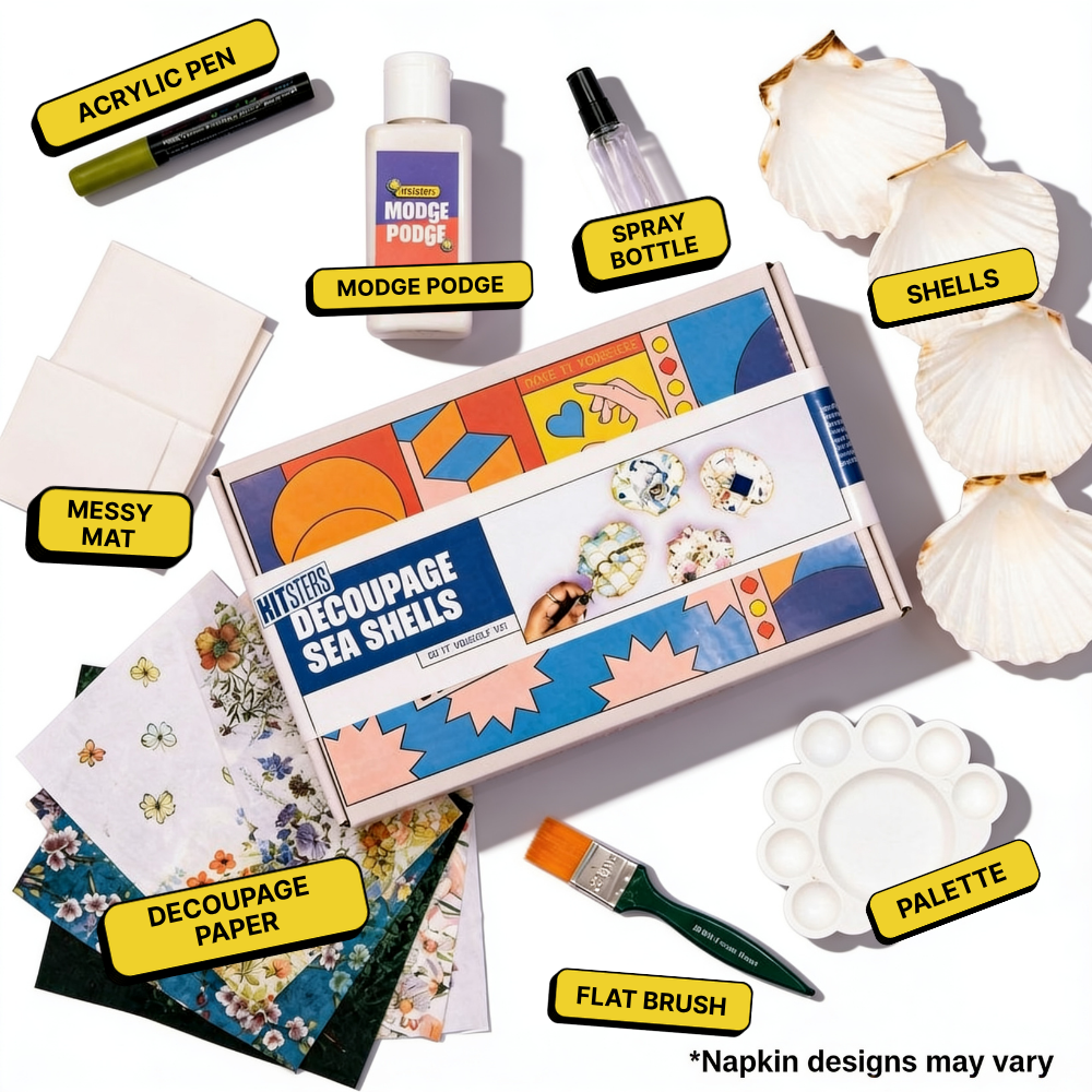 DIY Decoupage Shells Kit