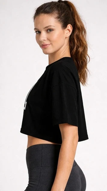 Bamboo Fabric Gen Z Women Oversize Crop T-Shirt | Ultra Soft Breathable | Trendy Streetwear Crop Top