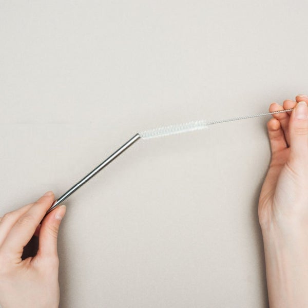 Steel Straws | Reusable Straws 2 Bent + 2 Straight + 1 Cleaner + 1 Pouch | Eco friendly Straws