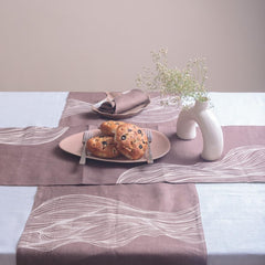 Pravaah Eni table linen set | pure hemp | table runner, napkins and placemats | antibacterial home linens