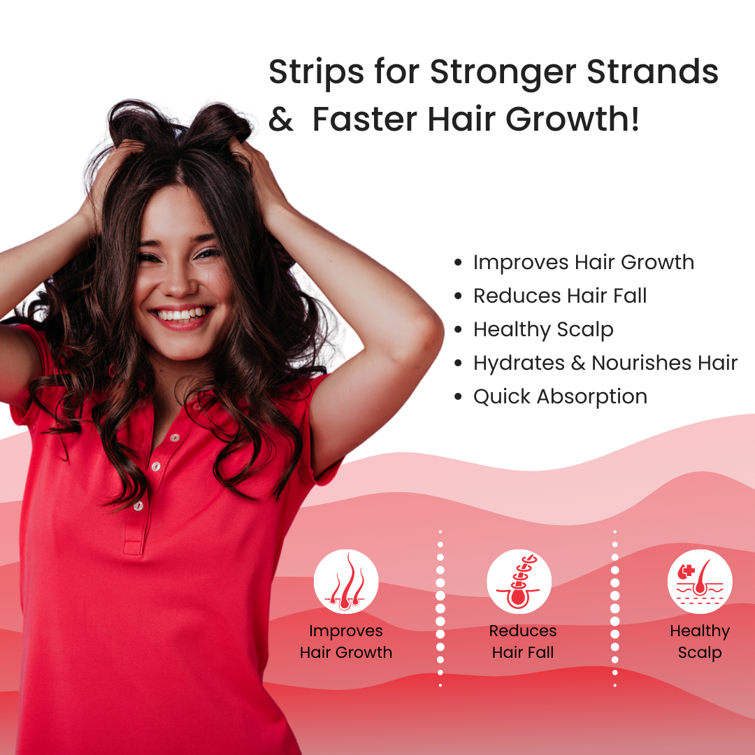 HairGrow+ Oral Strips | For Thicker, Shinier Hair | 10 Slips