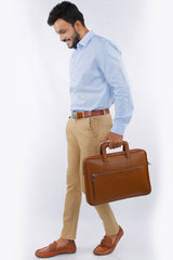 The House of Ganges - Knox 15 Inch Vegan Leather Laptop Bag