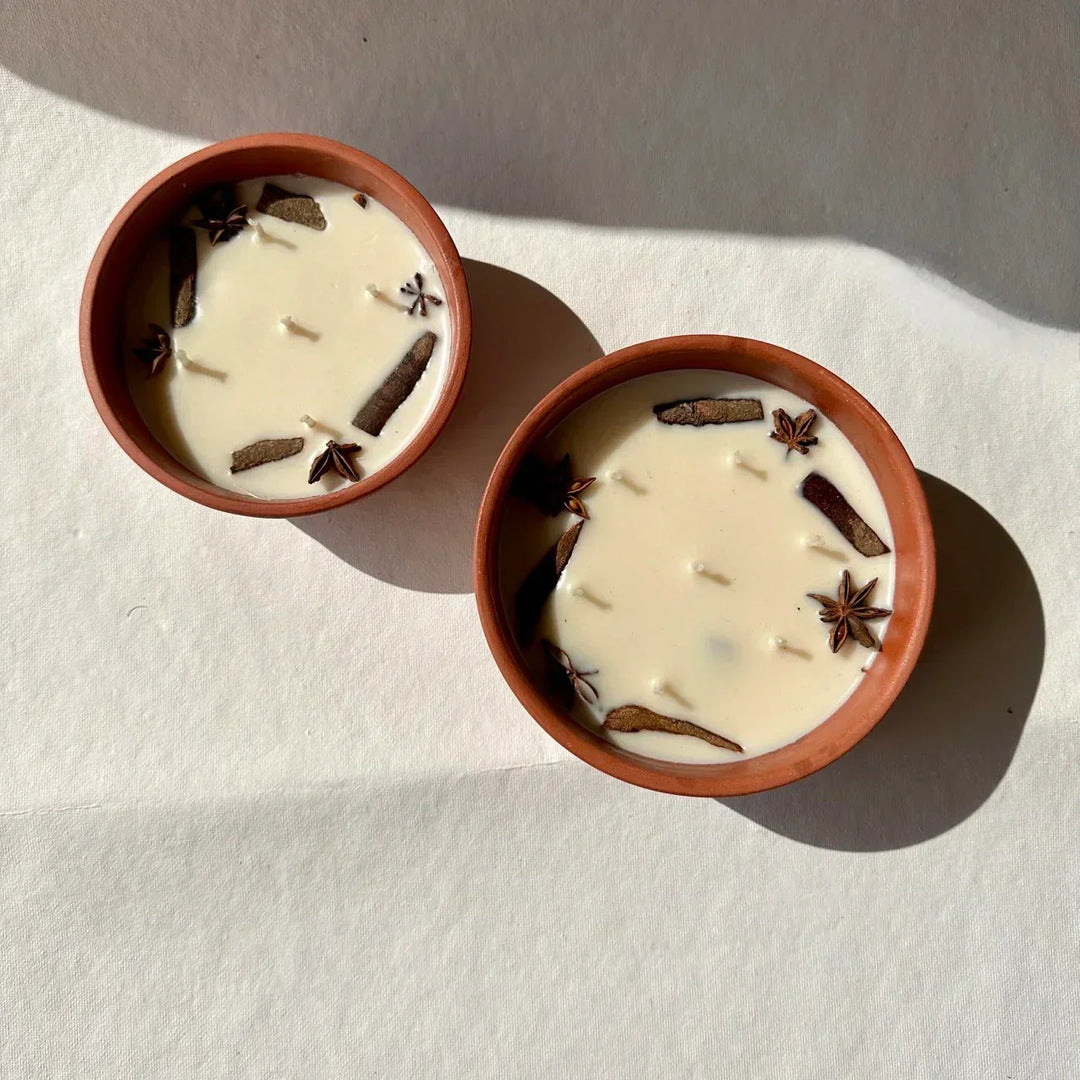 Pravaah Bayaar XL | 100% Soy Wax Candle | 5 Wick and 7 Wick | Cinnamon Vanilla