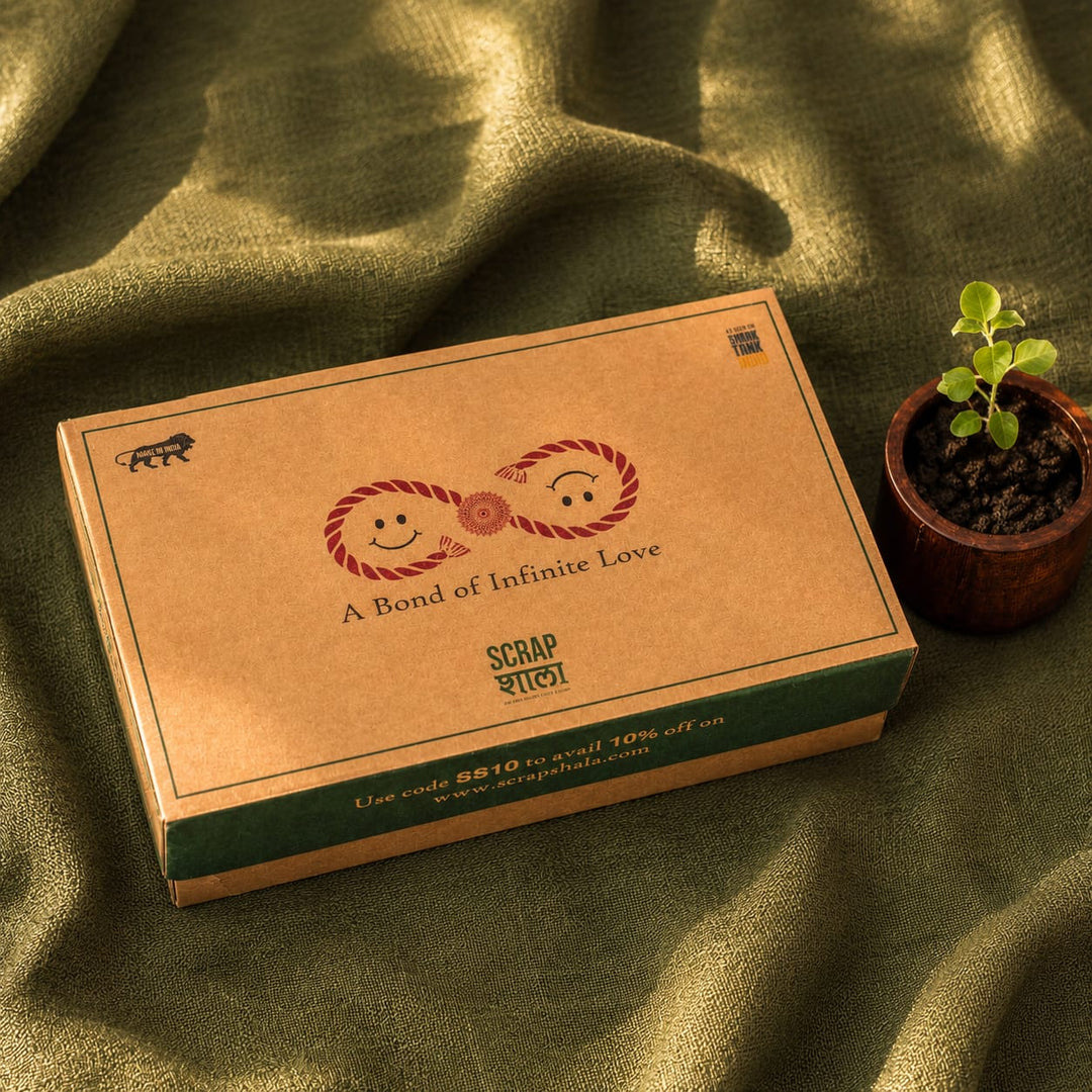 Akkad-Bakkad Plantable Rakhi Gift Hamper | Eco-Friendly Rakshabandhan 2026 | Handmade Sustainable Gift Set by Scrapshala