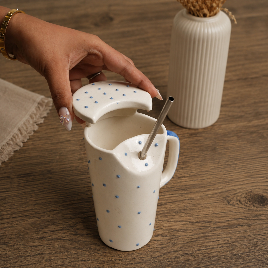Artecasa Azure Ceramic Sipper Rakhi Hamper | Premium Raksha Bandhan Gift Hamper
