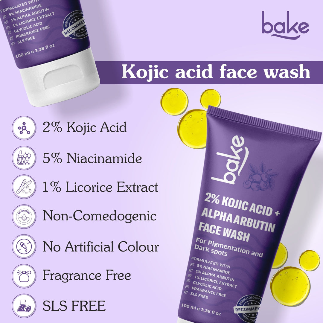 2% Kojic Acid Face Wash with Alpha Arbutin