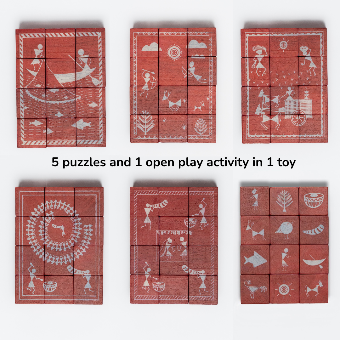 Gubbachhi Warli wooden puzzle