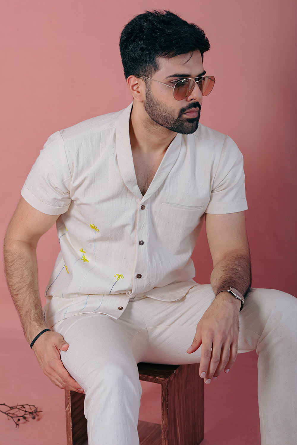 ITIDOR Niamh Shirt - Shawl Collar, Slim Fit