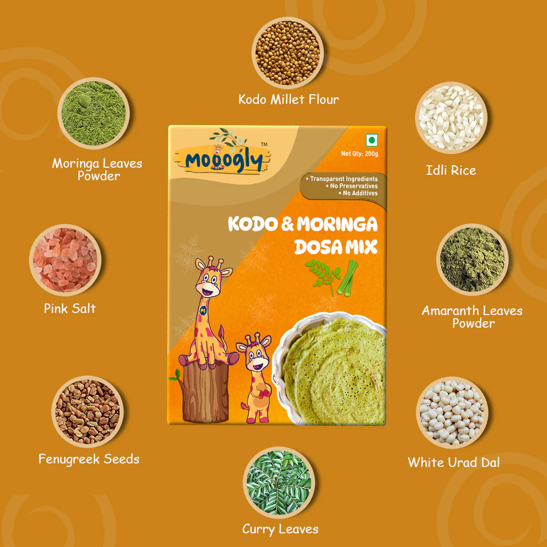 Mooogly Kodo and Moringa Dosa Mix - 200 grams