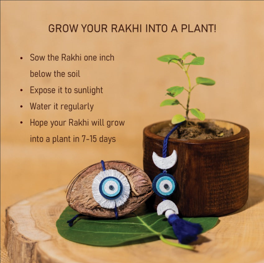 Scrapshala Nazarbattu Rakhi Gift Box | Rakhi, Lumba & Bamboo Speaker