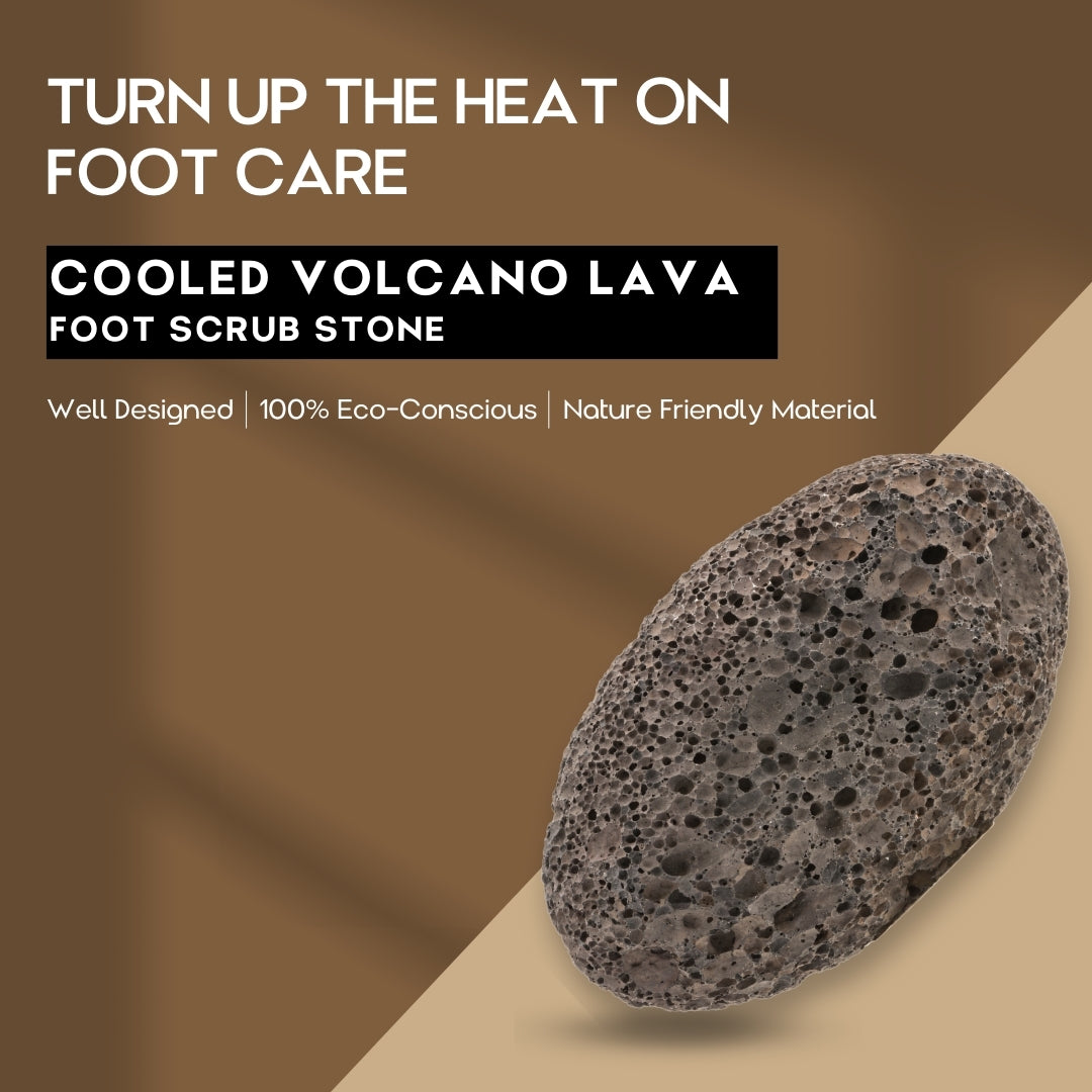 Organic B Cooled Volcano Lava Foot Scrub Stone| Deep Exfoliation