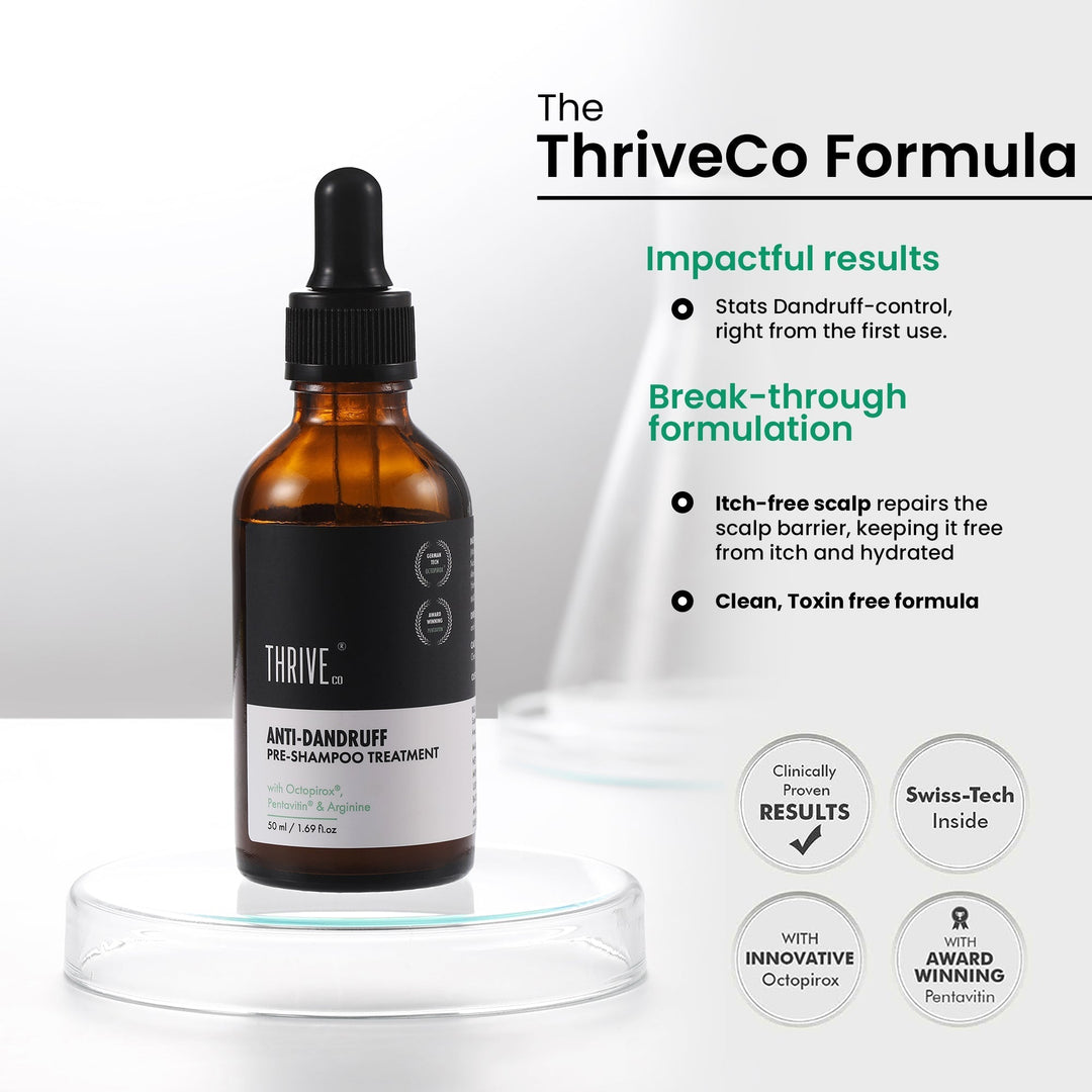 ThriveCo Anti-Dandruff Pre-Shampoo Treatment Lotion, For Dandruff, Itchy Scalp Treatment | 50ml