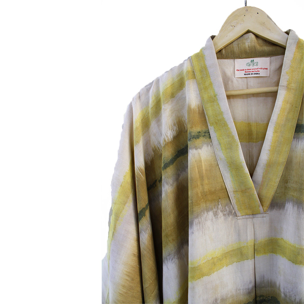 Bageeya "Aranya" Khadi Tussar Cotton | Crafted with Harda and Amba Haldi