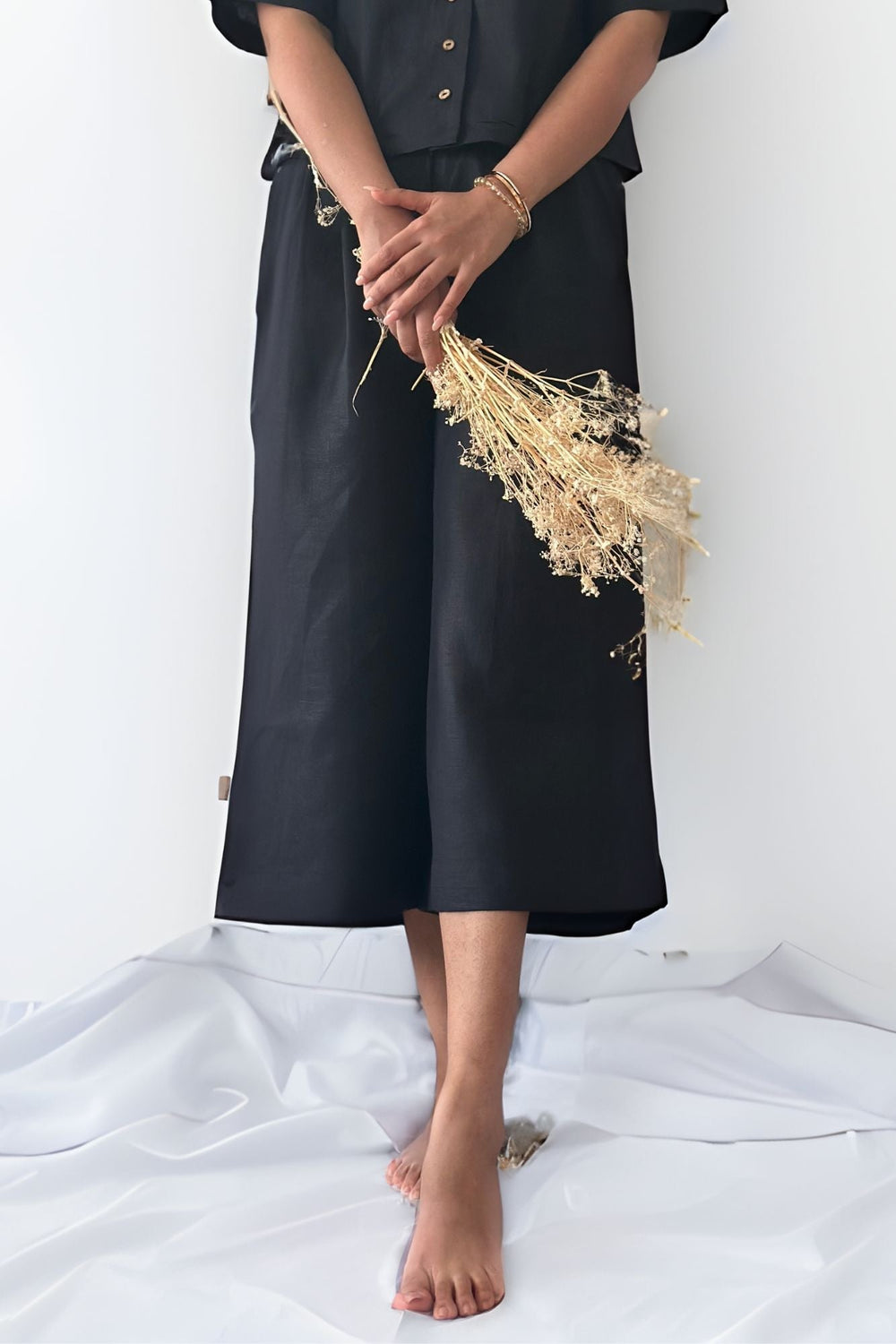 Pravaah Multi Pocket Hemp Wide Leg Pants | Truffle