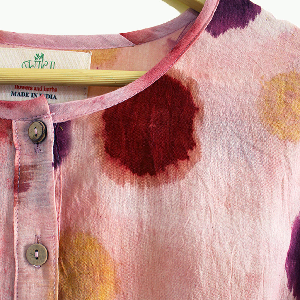 Bageeya "Tumm Tumm" Khadi Organic Cotton Blouse | Crafted with Ayurvedic Herbs