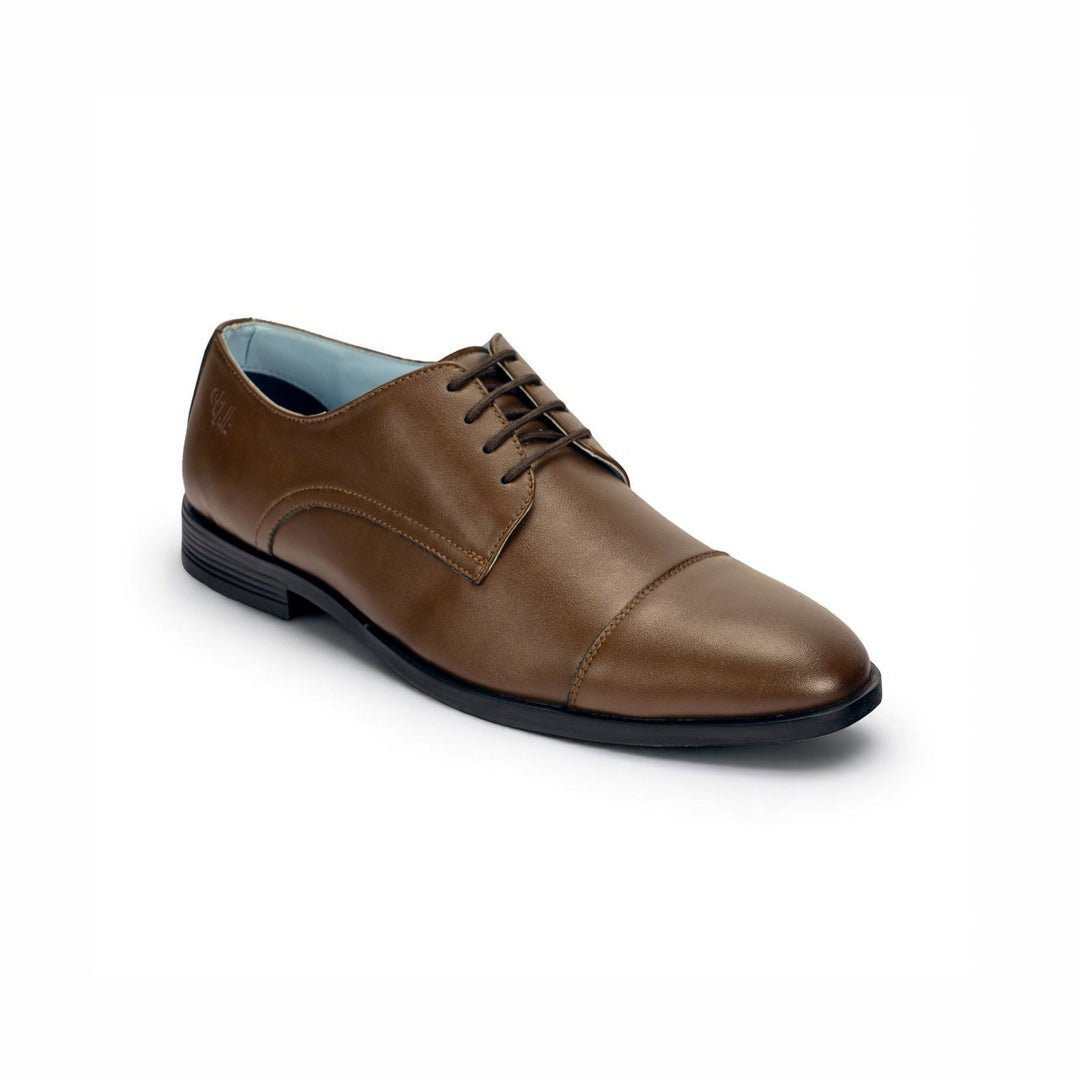 Nine 2 Fine Tan Cap-Toe Derby Shoes