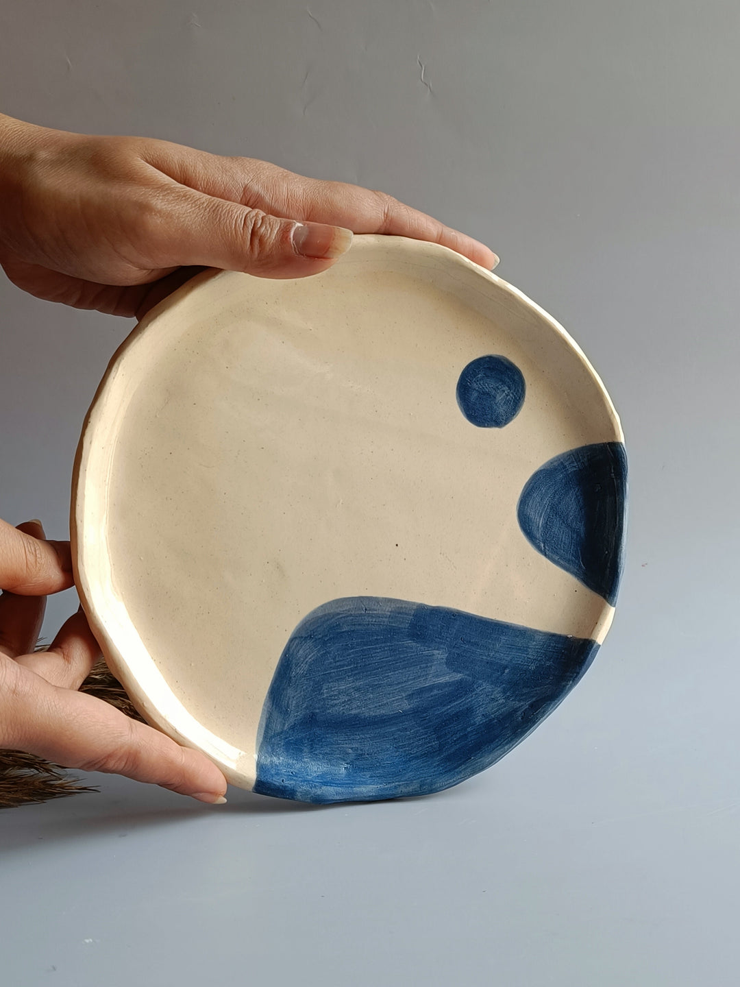 Ocean Flow Quarter Plate - Studio Pottery
