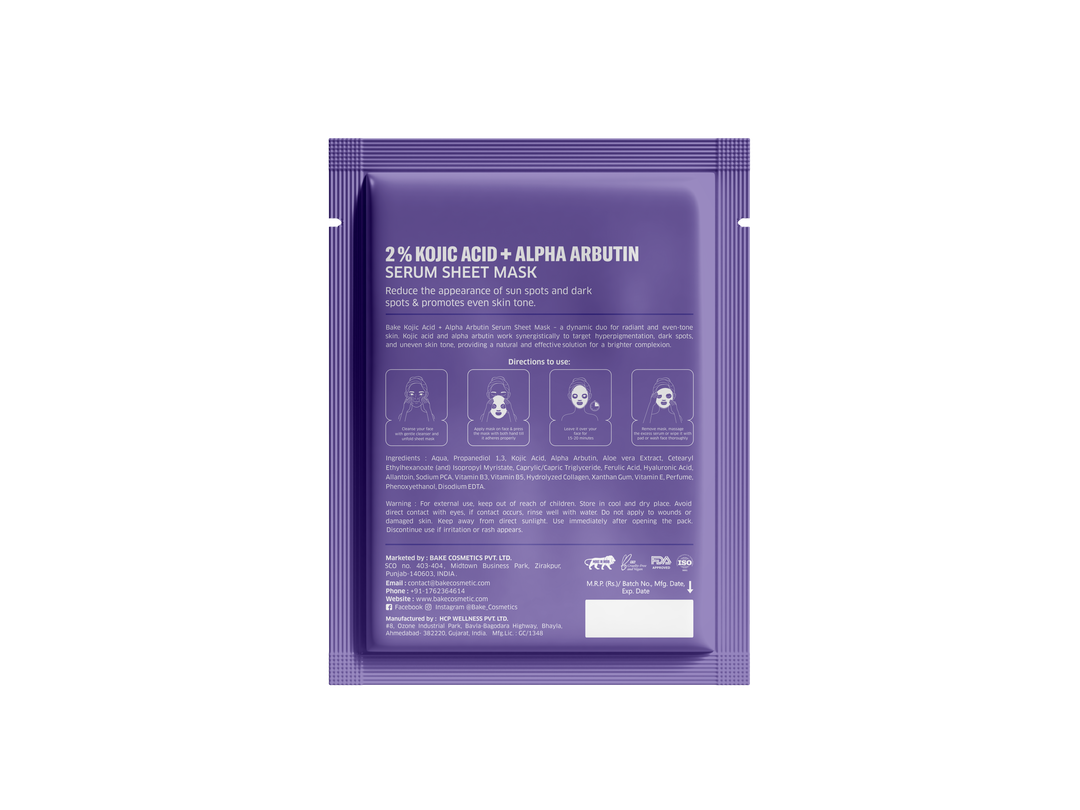 2% Kojic Acid + Alpha Arbutin Serum Sheet Mask