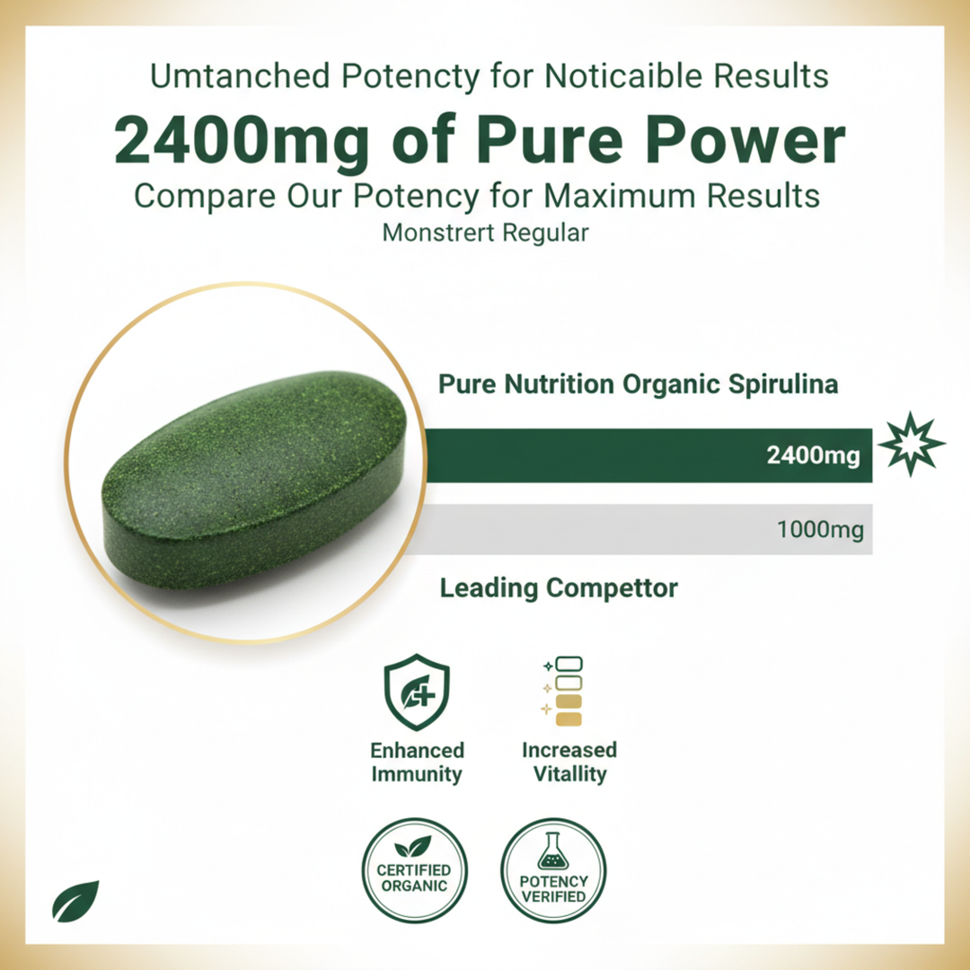 Spirulina Vegetarian Tablets  180 Count | Immunity, Energy & Superfood Nutrition
