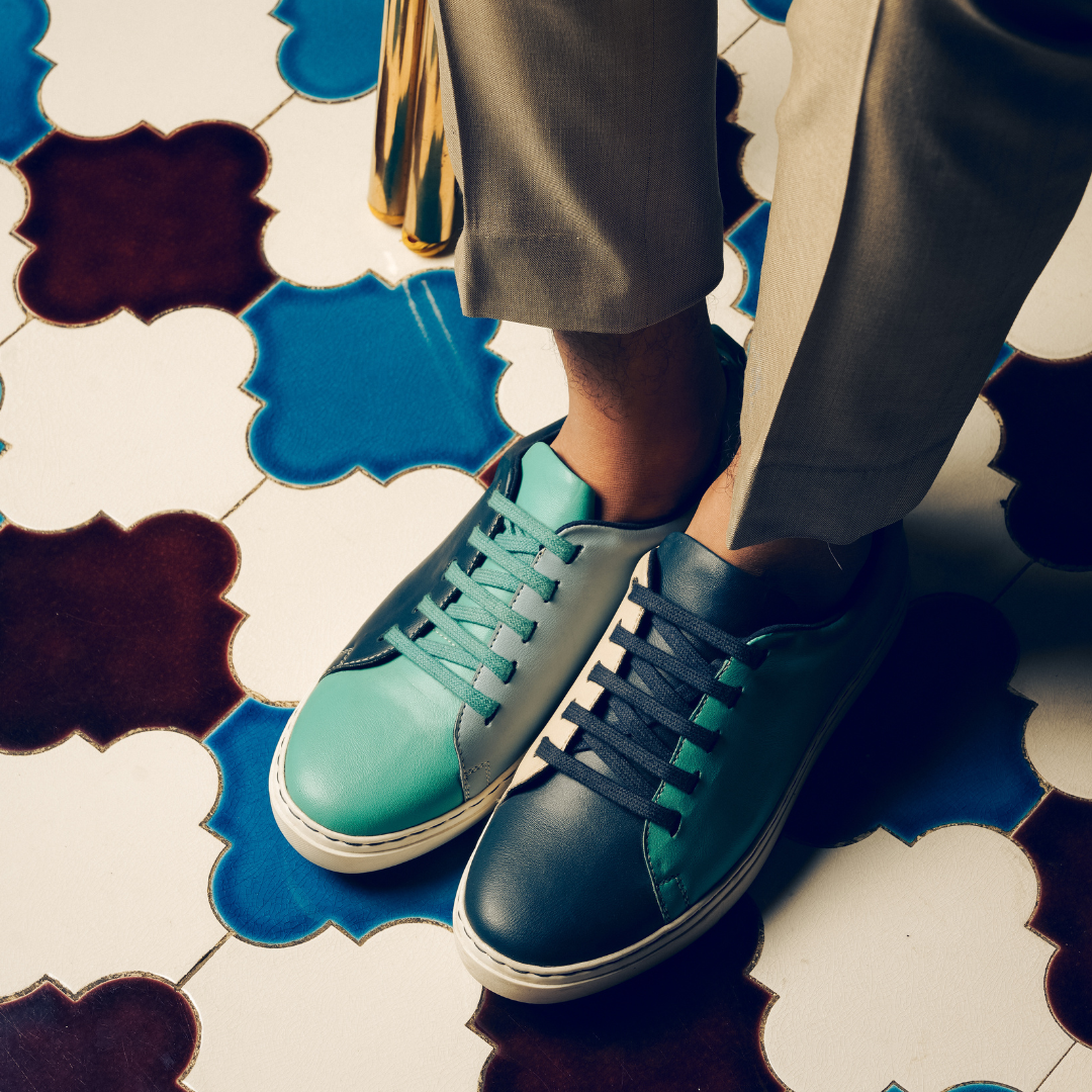 Monkstory Mismatch Alter-Ego Lace Sneakers - Blue