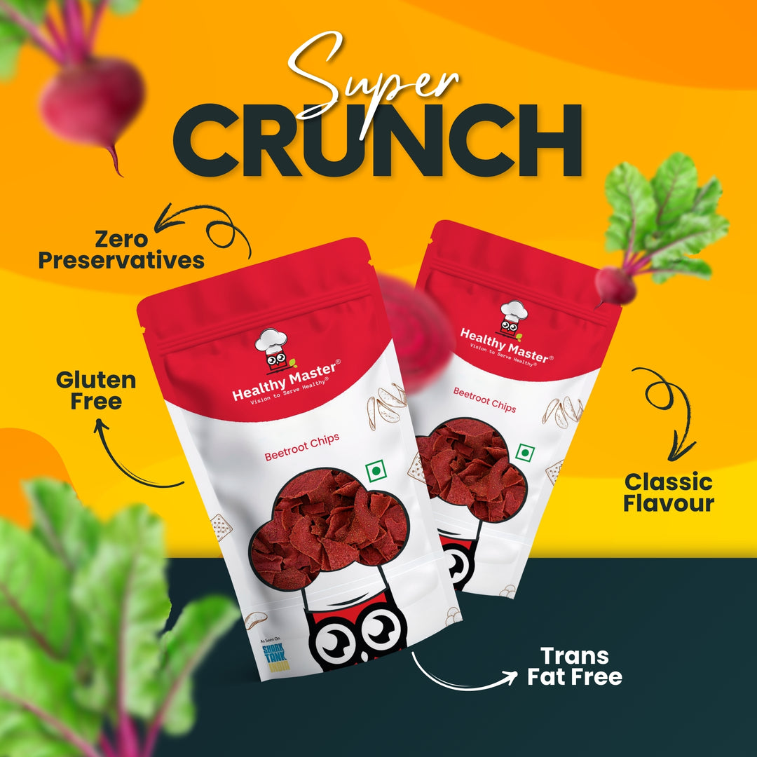 Healthy Master Beetroot Chips - Light and Crispy (Chatpata Spice) | Jain Friendly