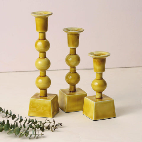 Goomti Tranquil Tri-Stand - The Lemon Green Candle Trio