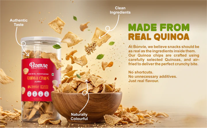 Bonvie Quinoa Chips - Jalapeño Pack of 3