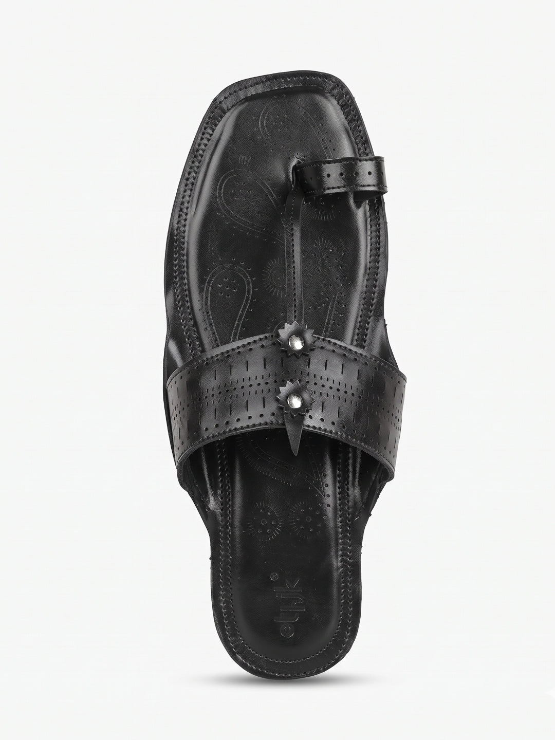 Raje Black Kolhapuri Chappal