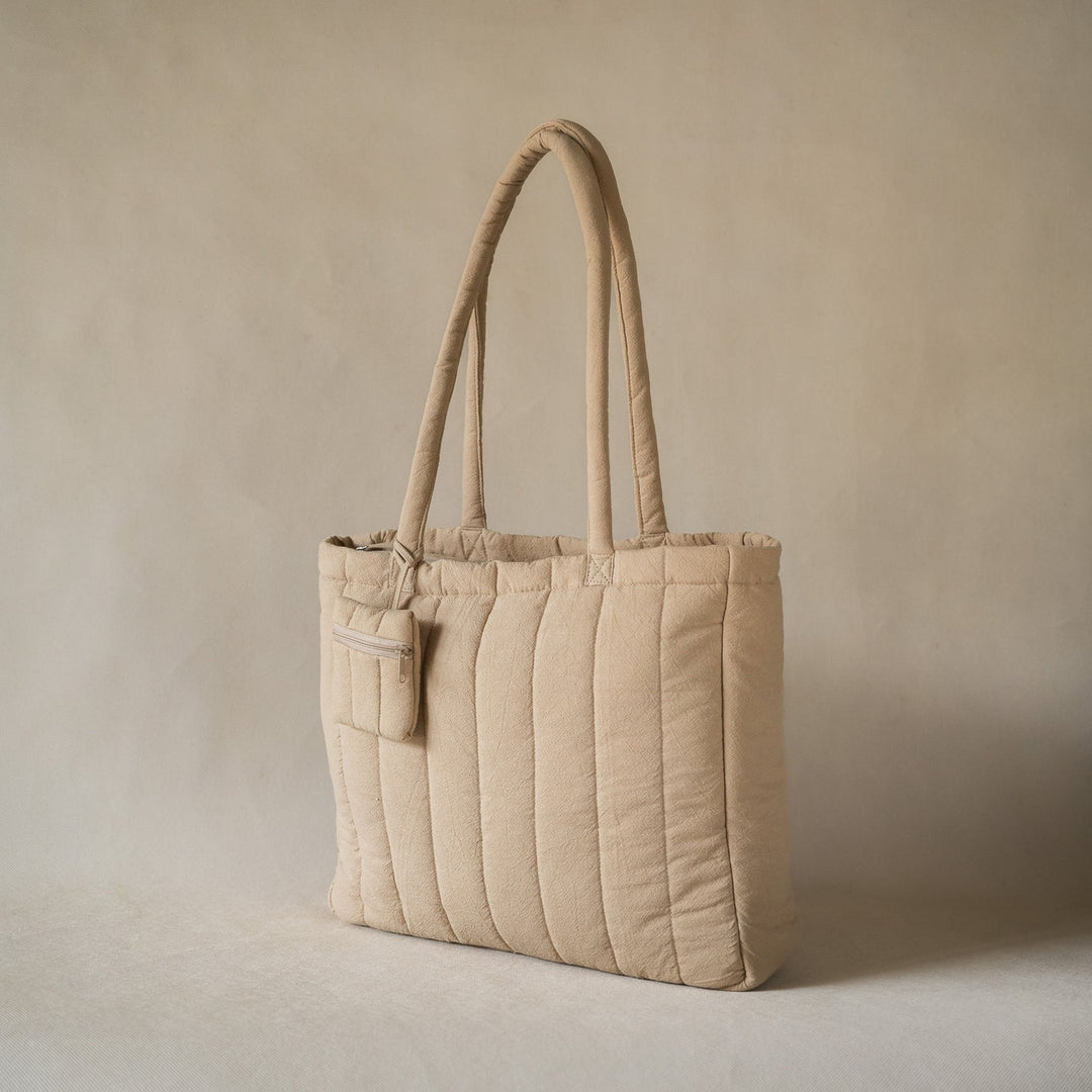 Akiiko Crinkle Stripe Tote Bag